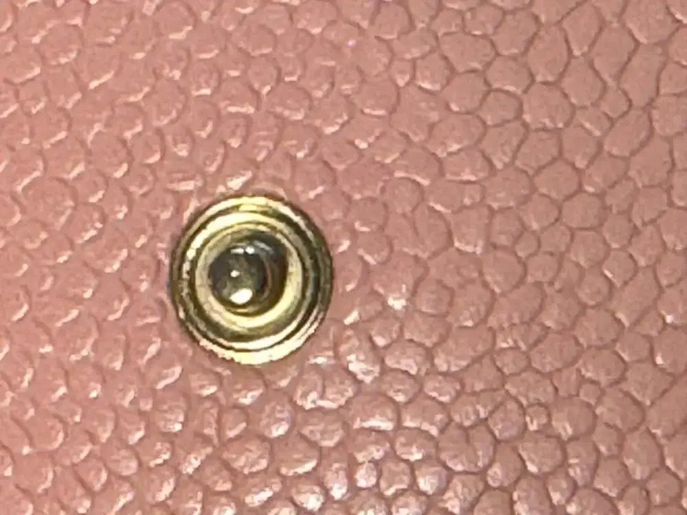 Chanel Pink Caviar Leather CC Logo Compact Wallet Coin Purse w/ COA